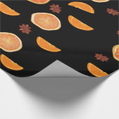Orange Fruchtscheiben & Zimt Geschenkpapier (Ecke)
