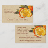 Orange Fruchtverkäufe Visitenkarte (Vorne/Hinten)