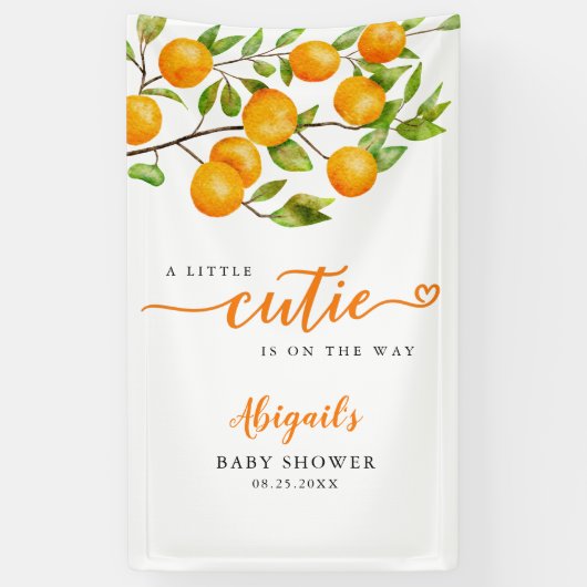 Orange Fruit Baby Duschbanner Banner (Vertikal)
