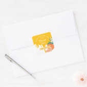 Orange Fruit Birthday Square Sticker (Umschlag)