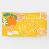 Orange Fruit Birthday Willkommensbanner Banner (Horizontal)