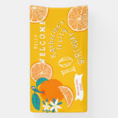 Orange Fruit Birthday Willkommensbanner Banner (Vertikal)