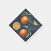 Orange Fruit Blueprint Serviette (Ecke)