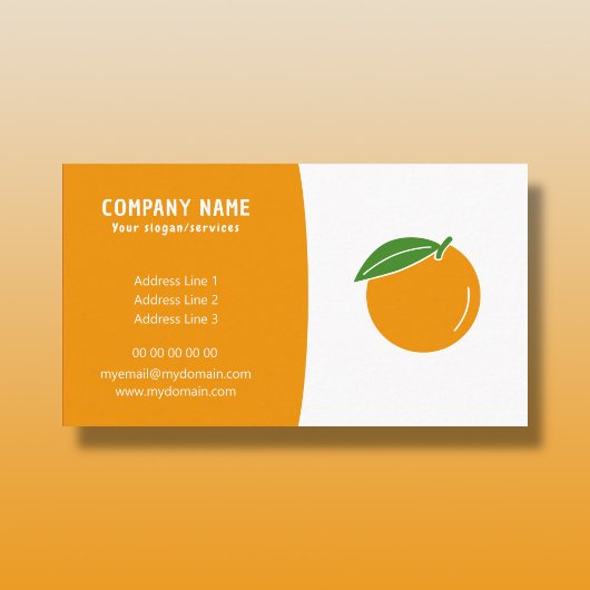 Orange Fruit Business Card Visitenkarte