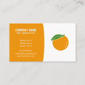 Orange Fruit Business Card Visitenkarte (Vorderseite)