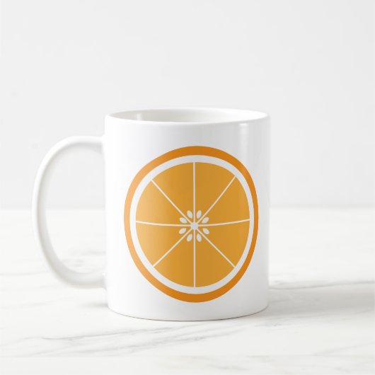 Orange Fruit Citrus Slice Kaffeetasse (Links)