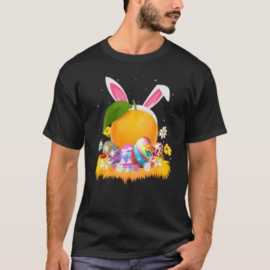 Orange Fruit Easter Ei Funny Orange Ostern T-Shirt (Vorderseite)