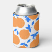 Orange Fruit: Exquisite blauweiße Muster. Dosenkühler (Kanne Vorderseite)