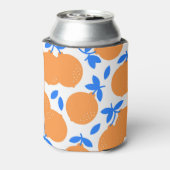 Orange Fruit: Exquisite blauweiße Muster. Dosenkühler (Kanne Rückseite)