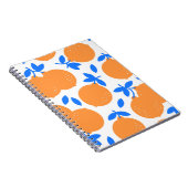 Orange Fruit: Exquisite blauweiße Muster. Notizblock (Rechte Seite)