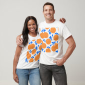 Orange Fruit: Exquisite blauweiße Muster. T-Shirt (Unisex)