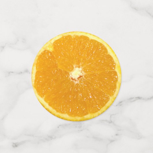 Orange Fruit Fresh Slice Konfetti (Klein Vorderseite)