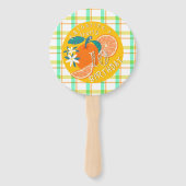 Orange Fruit Geburtstag Kariert Fächer (Vorderseite)