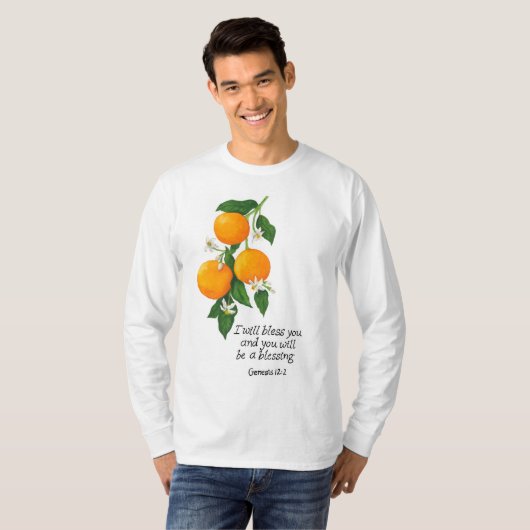 Orange Fruit Genesis 12:2 T-Shirt (Vorne ganz)