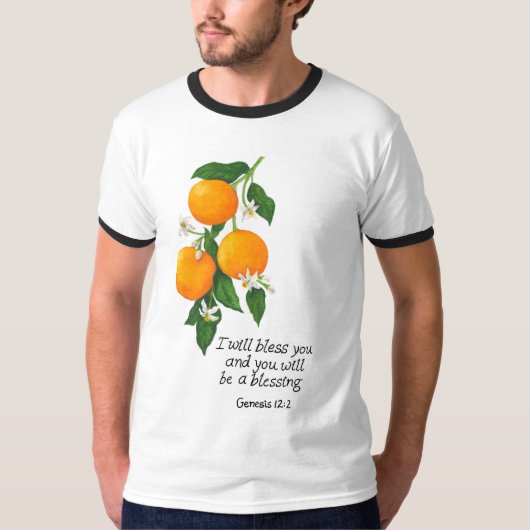 Orange Fruit Genesis 12:2 T-Shirt (Vorderseite)