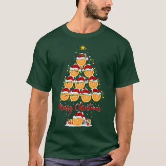 Orange Fruit Lover Xmas Matching Santa Orange Chri T-Shirt