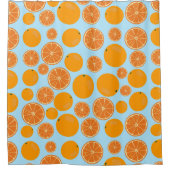 Orange Fruit Pattern Duschvorhang (Vorderseite)