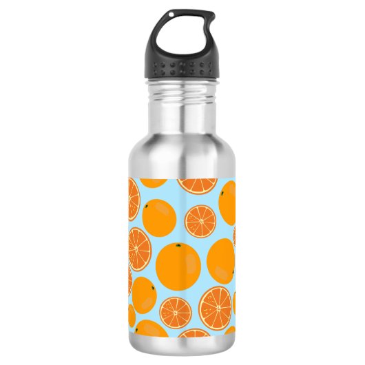 Orange Fruit Pattern Edelstahlflasche (Vorderseite)