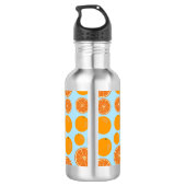 Orange Fruit Pattern Edelstahlflasche (Rückseite)