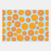 Orange Fruit Pattern Geschenkpapier Set (Vorderseite 3)