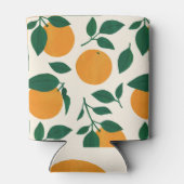 Orange Fruit Pattern Illustration Dosenkühler (Rückseite)