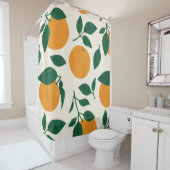 Orange Fruit Pattern Illustration Duschvorhang (Beispiel)