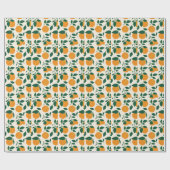 Orange Fruit Pattern Illustration Geschenkpapier (Flach)