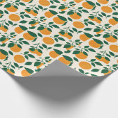 Orange Fruit Pattern Illustration Geschenkpapier (Ecke)