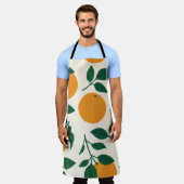 Orange Fruit Pattern Illustration Schürze (Getragen)