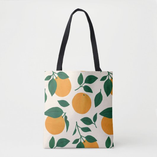 Orange Fruit Pattern Illustration Tasche (Vorderseite)