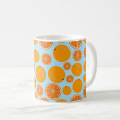 Orange Fruit Pattern Kaffeetasse (VorderseiteRechts)