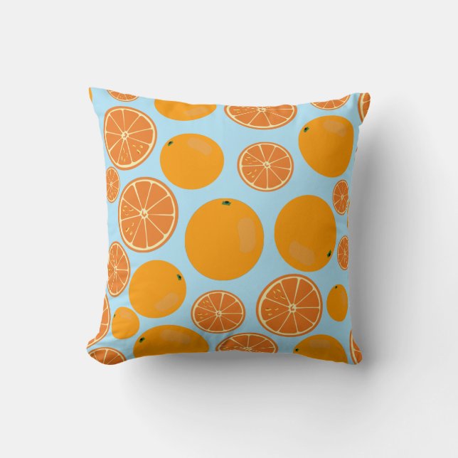 Orange Fruit Pattern Kissen (Vorderseite)