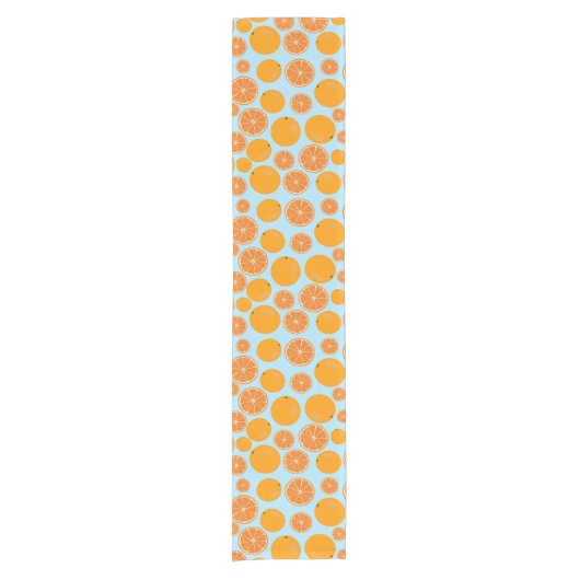 Orange Fruit Pattern Kurzer Tischläufer (Vorderseite)