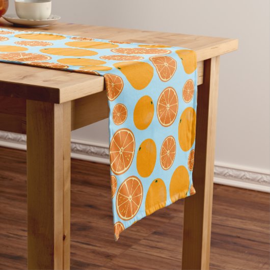 Orange Fruit Pattern Kurzer Tischläufer (Beispiel)