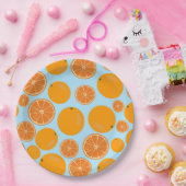 Orange Fruit Pattern Pappteller (Party)