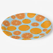 Orange Fruit Pattern Pappteller (Schrägansicht)