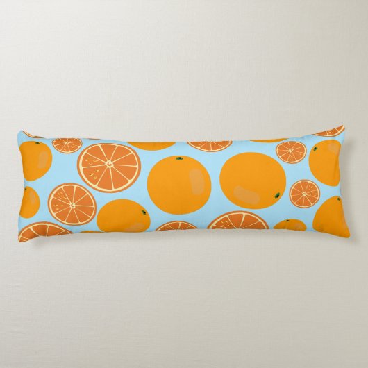 Orange Fruit Pattern Seitenschläferkissen (Rückseite)