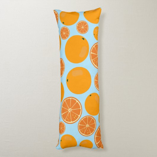 Orange Fruit Pattern Seitenschläferkissen (Rückseite (Vertikal))