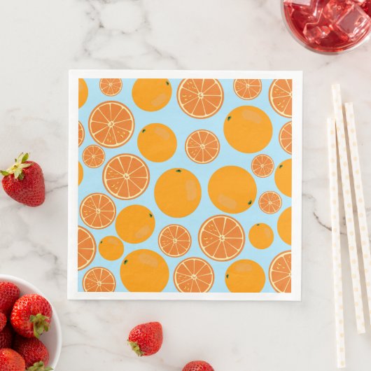 Orange Fruit Pattern Serviette (Beispiel)