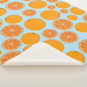 Orange Fruit Pattern Sherpadecke (3/4)