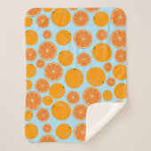 Orange Fruit Pattern Sherpadecke (Vorderseite)