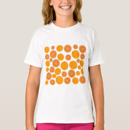 Orange Fruit Pattern T-Shirt