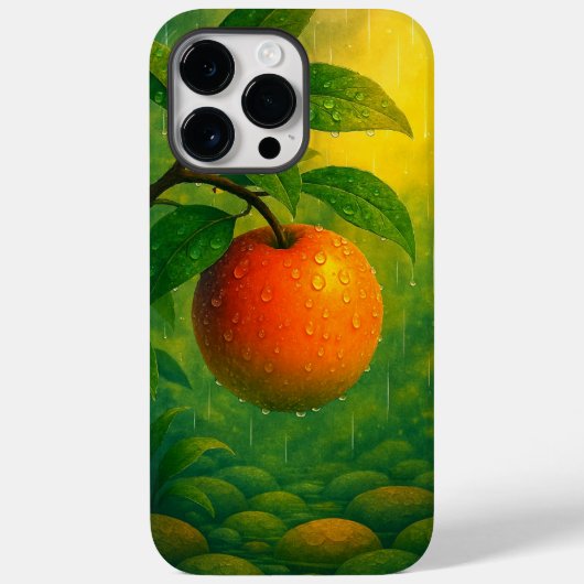 Orange Fruit Rainy Nature Case-Mate iPhone Hülle (Rückseite)