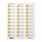 Orange Fruit Return Address Label (Vorne)