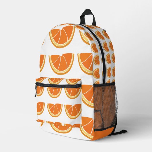Orange Fruit Slice Bedruckter Rucksack (Rückseitige Ecke Rechts)