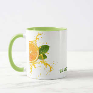 Orange Fruit Slice Coffee Tasse