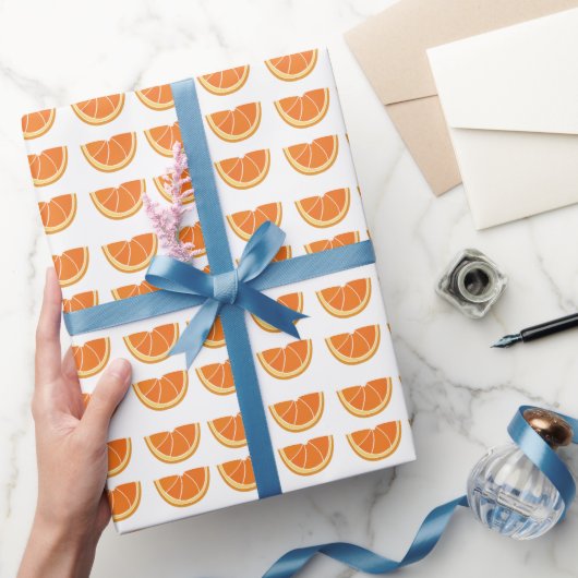 Orange Fruit Slice Geschenkpapier (Schenken)