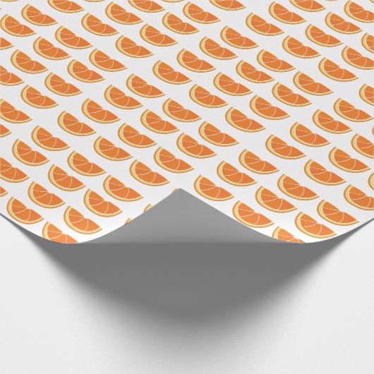 Orange Fruit Slice Geschenkpapier (Ecke)