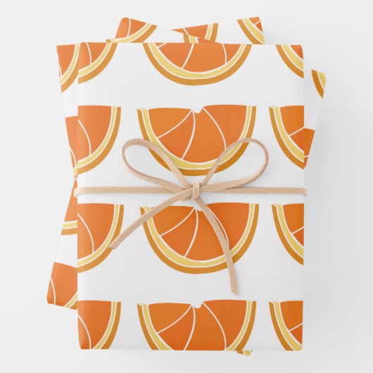 Orange Fruit Slice Geschenkpapier Set (Beispiel)