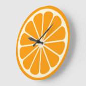 Orange Fruit Slice Große Wanduhr (Winkel)